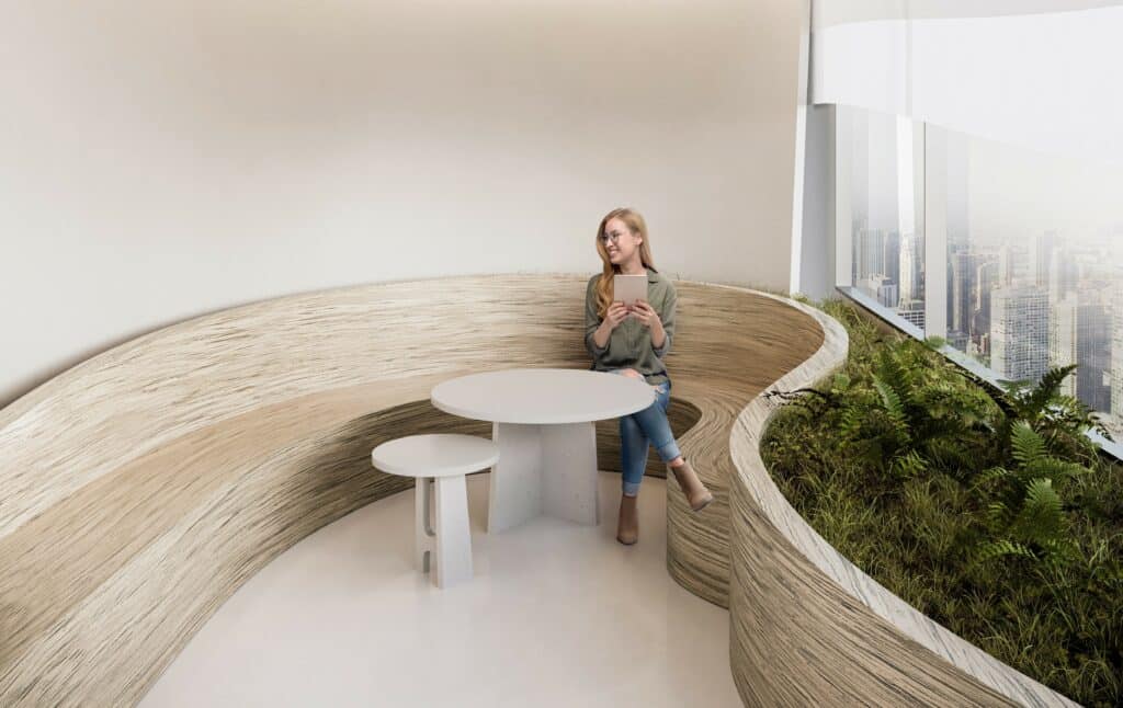 product bank gemaakt van solid surface materiaal natuursteendecor