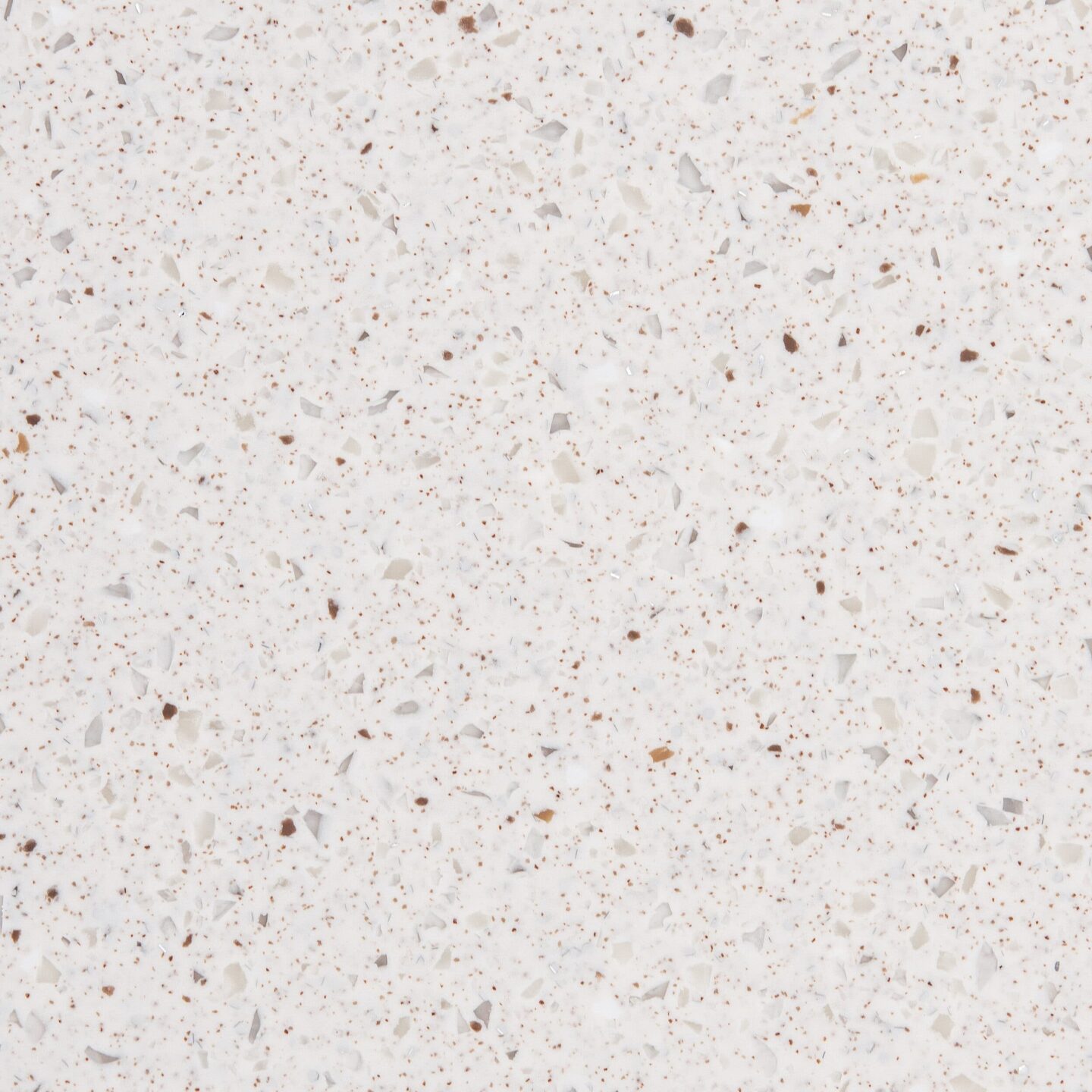 solid surface materiaal witgrijs met zandsteenkorrels detailafbeelding