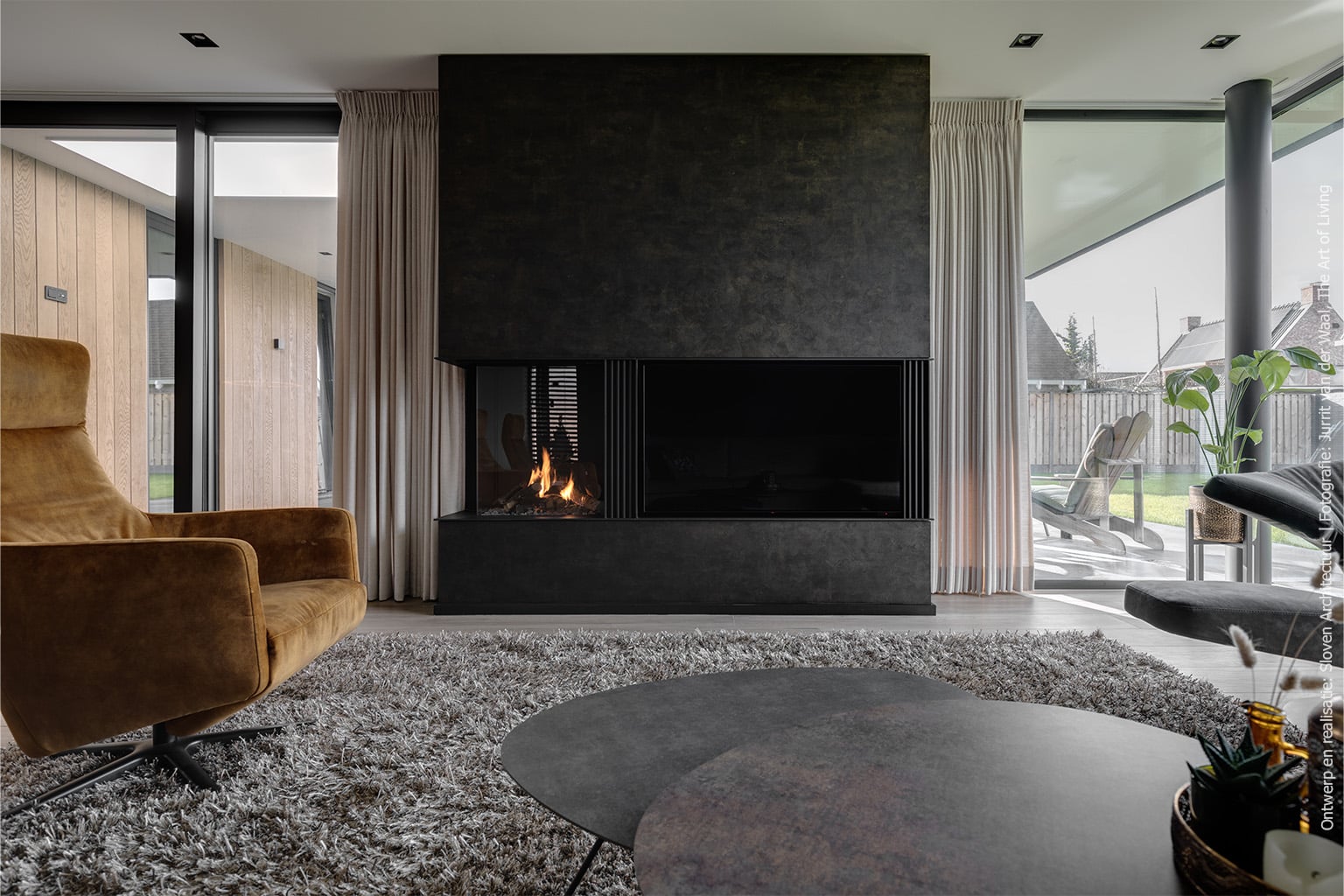 Openhaardmeubel uitgewerkt in de  FB49 Ares van Cleaf