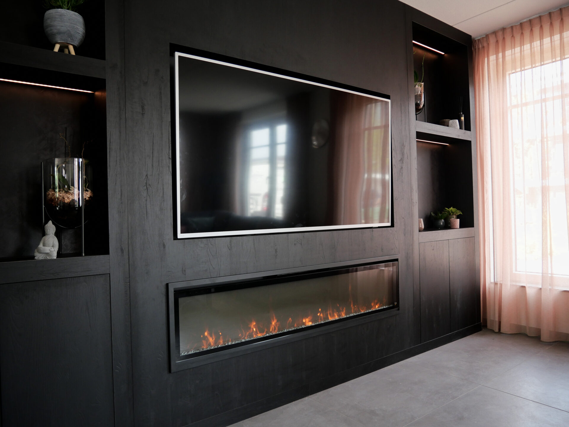 Cinewall met haard U129 Sherwood