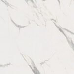 Decoratief plaatmateriaal wit marmer met lichtgrijze aders - detailafbeelding