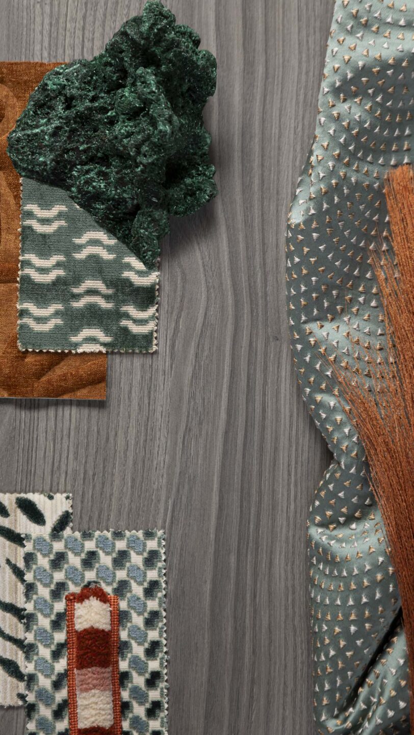 Moodboard voor S212 Corteccia in combinatie met een oceanisch decor