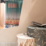 Stand Design District decoratieve tonnen in Cleaf HPL FD41 Fiocco en D045 Fiocco