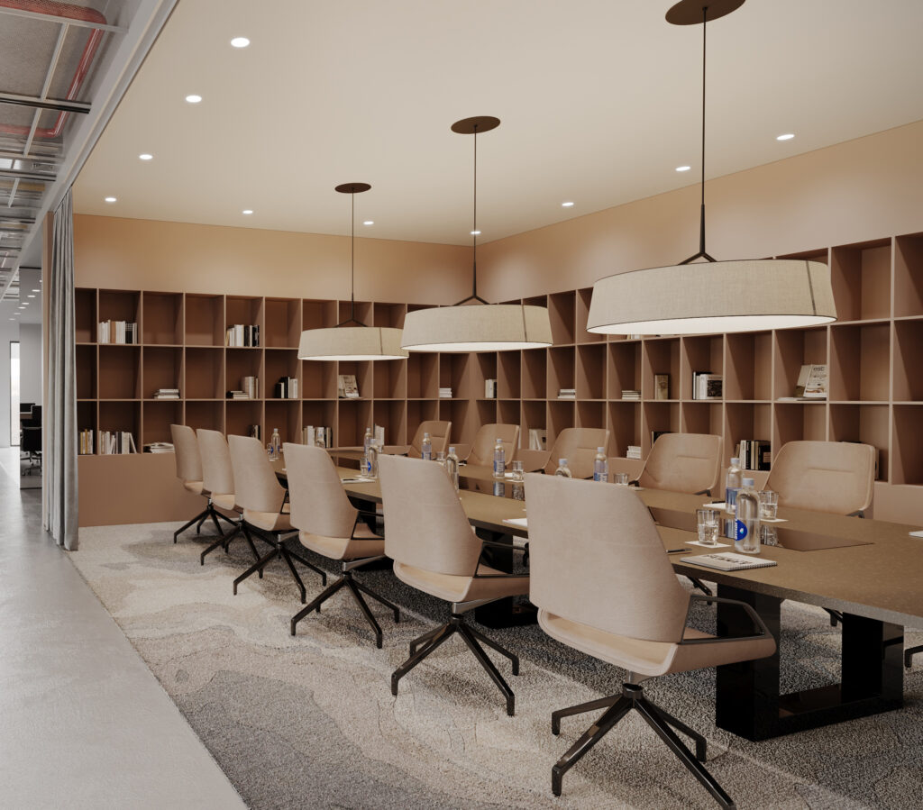 product UB17 Talco boardroom met wandkast inspiratieafbeelding