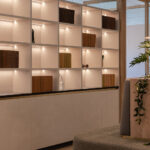 Detailfoto van maatwerk kast in linnenstructuur FA44 Penelope