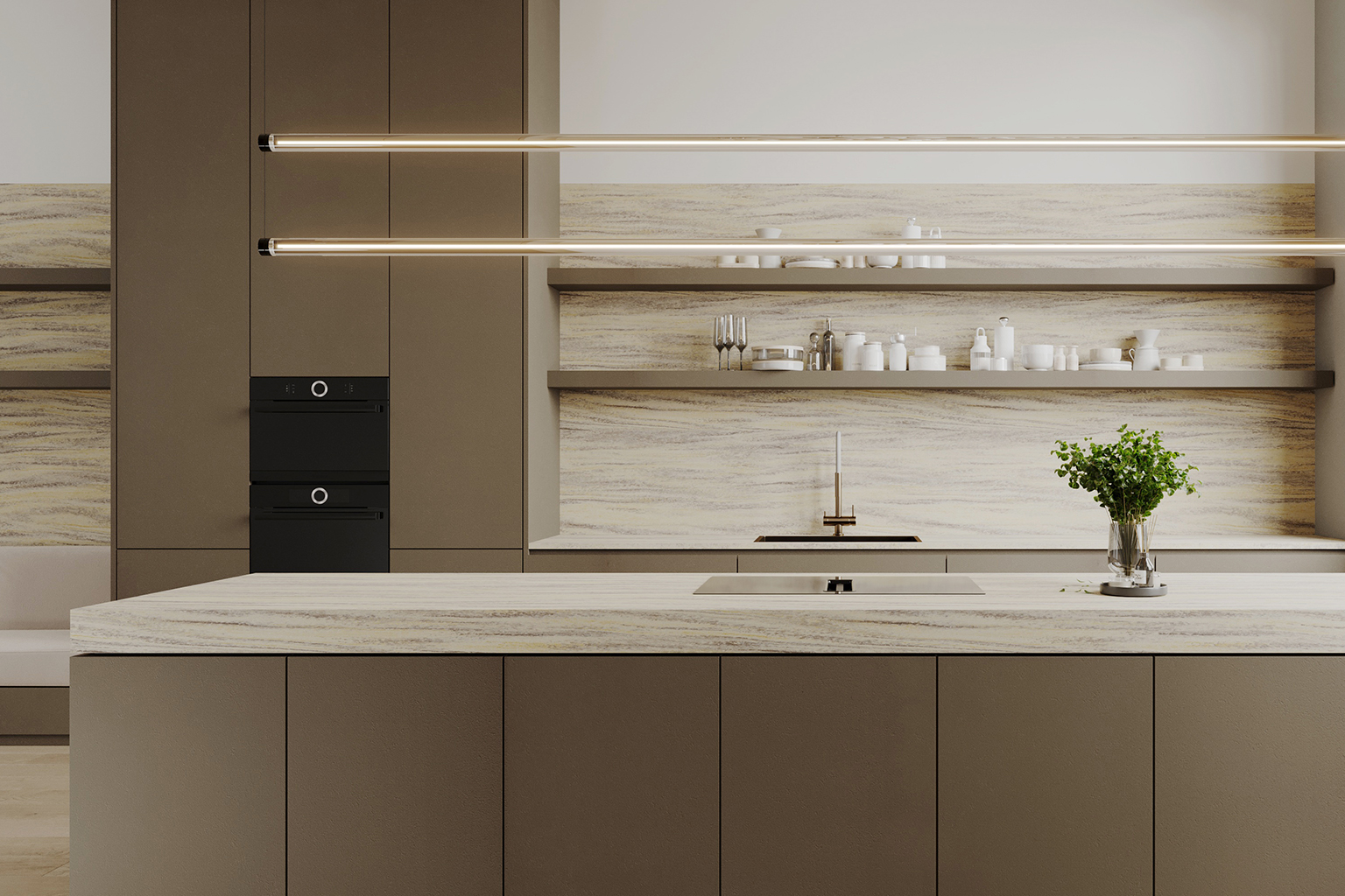 Nieuwe metallic decors: structuren die elkaar versterken