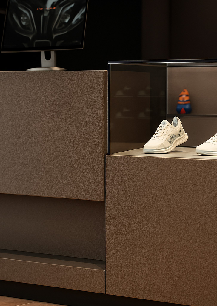 DecoLegno FD36 Primofiore in een sneakershop